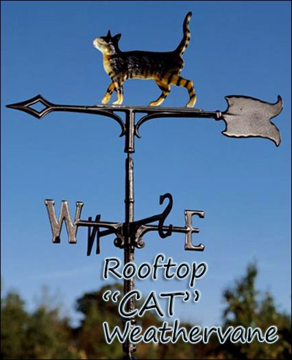 Whitehall Cat Full Color Weathervane Rooftop Ships Now