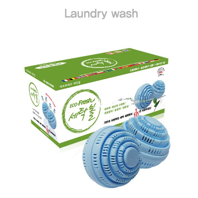   Laundry Dryer Wash Ball Soften Cleaner Laundry 2ea Set Eco Fresh