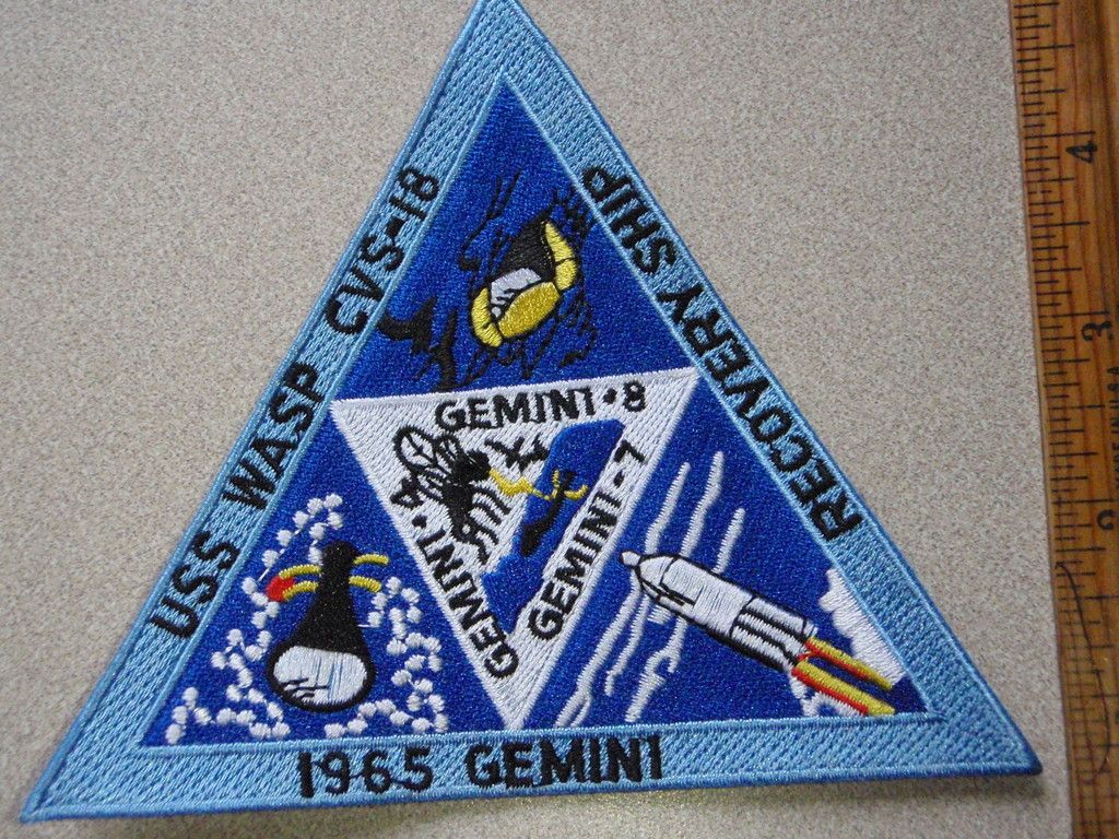 Gemini 1965 Recovery SHIP USS Wasp CVC 18 Patch BXF