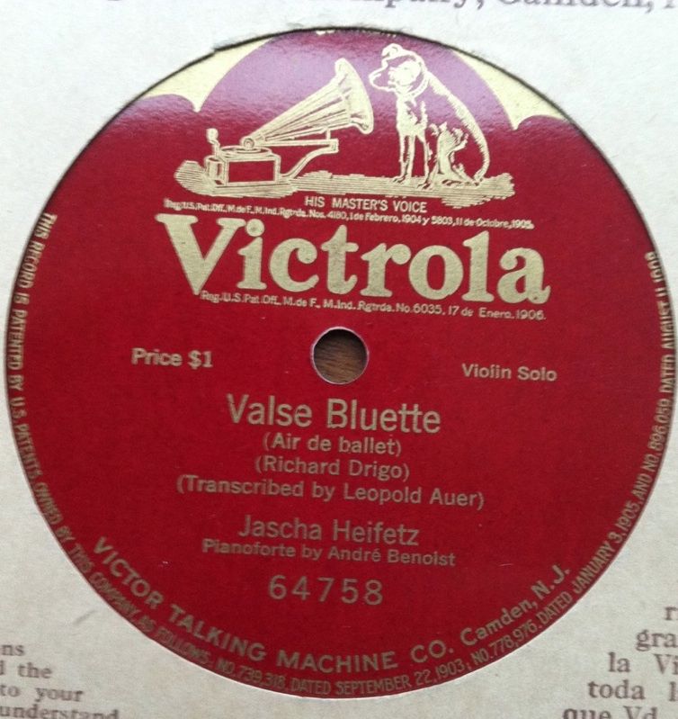  RECORDS VIOLIN SOLO MISCHA ELMAN JASCHA HEIFETZ FRITZ KREISLER EXC EXC