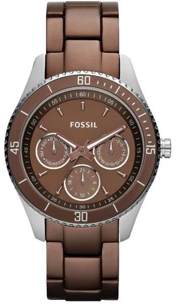 Fossil Stella Multifunction Brown Aluminum Womens Watch ES3033