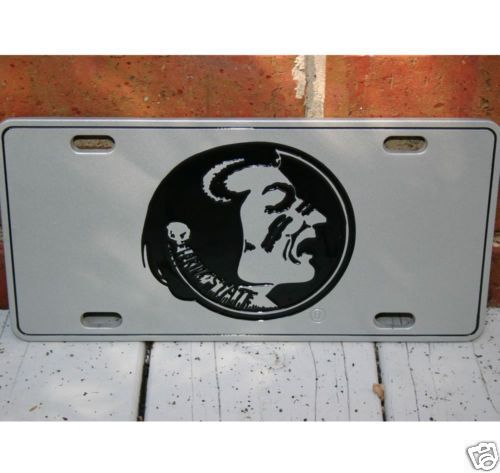 Florida State Seminoles Metal Pewter Look Car Tag License Plate New