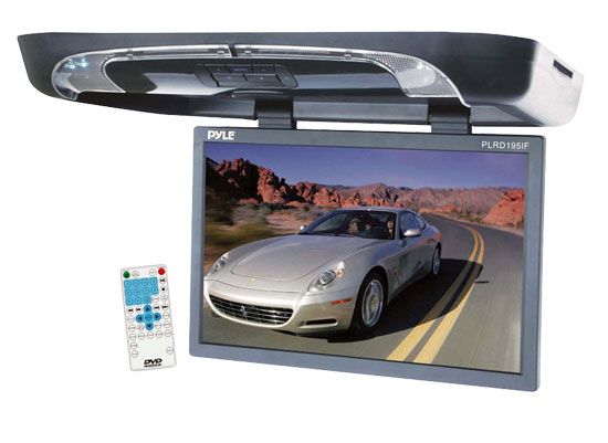 Pyle 19 Flip Down Car Video TV w DVD CD  PLRD195IF