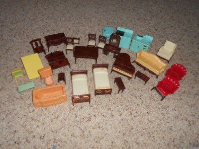 vintage lot renwal dollhouse furniture