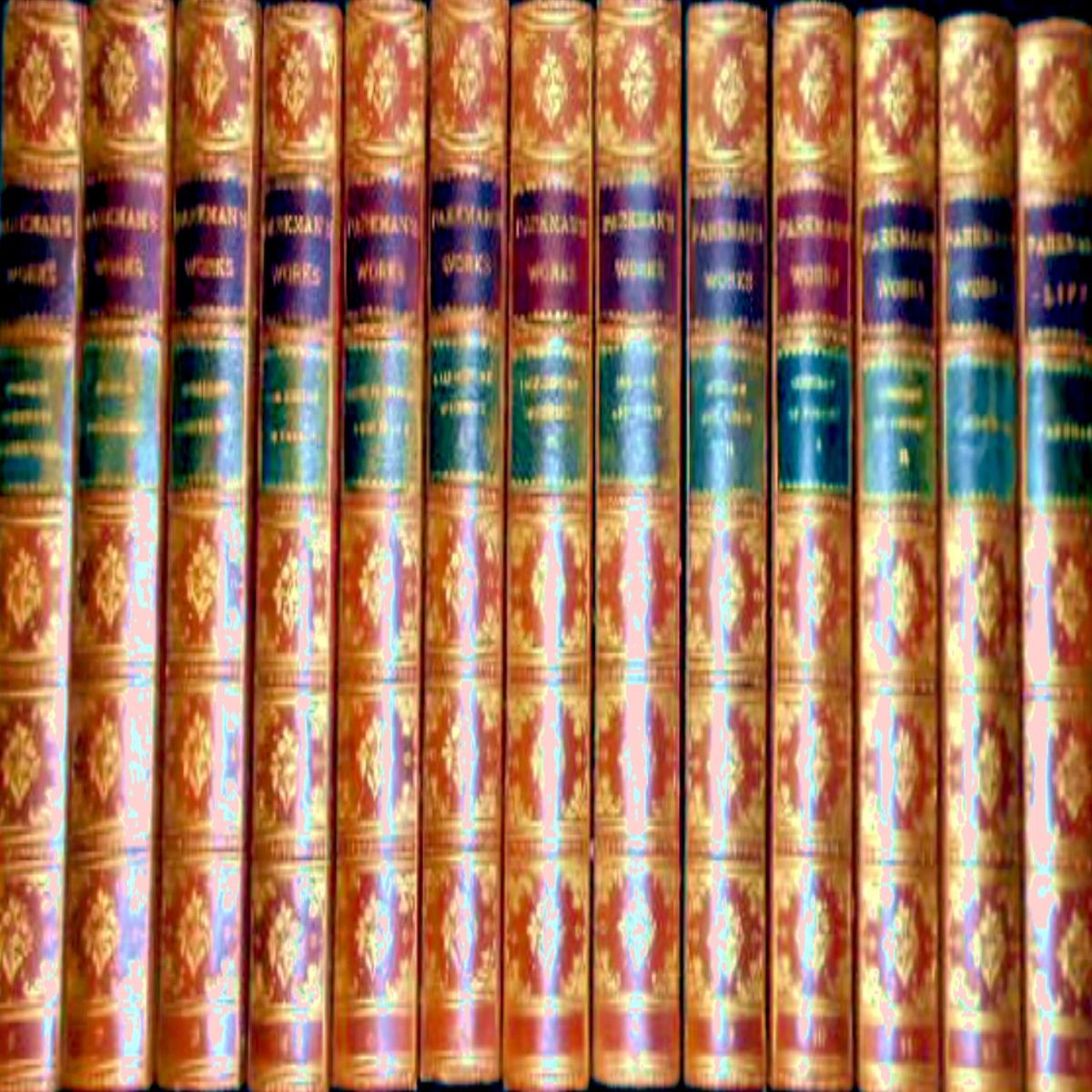 1899 FRANCIS PARKMAN 13 VOLS FINE LTHR ILLUS MAPS INDIAN WARS OREGON