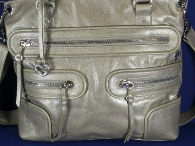 Brighton Leather Silver Morrison Cross Body Handbag