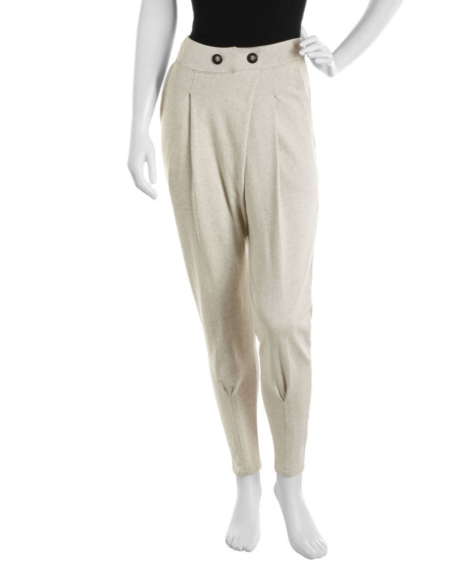  Fluxus Terry Cloth Tapered Pants Cozy White