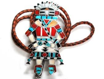 Frank Vacit Zuni Kachina Dancer Bolos Collectors