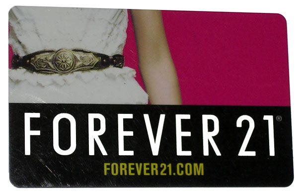 UP FOR AN AUCTION   THE FOREVER 21 STORE CREDIT GIFT CARD $50.00