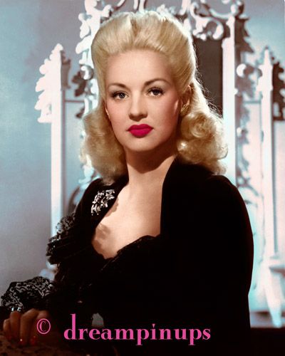 Betty Grable 1942 Dazzling Color Portrait Peaches Cream