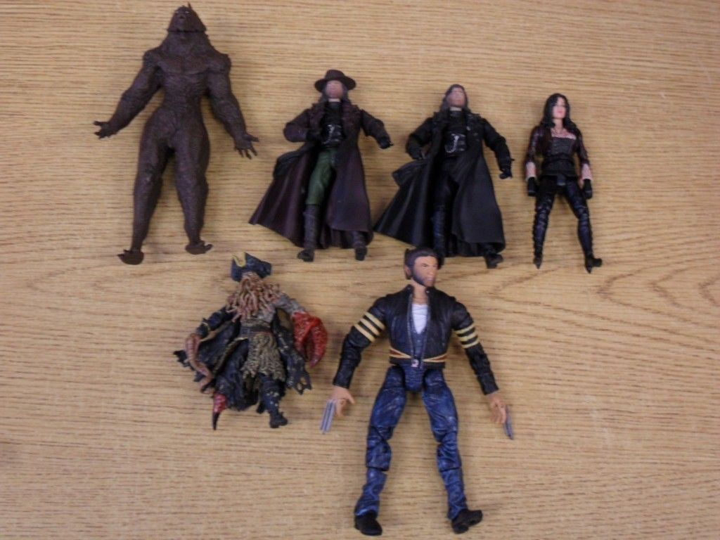 Van helsing action 6 figure set with wolverine and davey jones lot