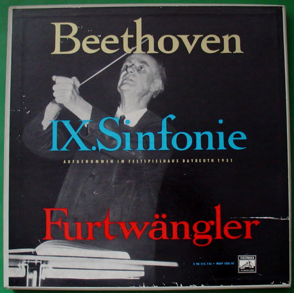 Furtwangler Beethoven Symphony 9 Bayreuth Festival Electrola 2 LPS