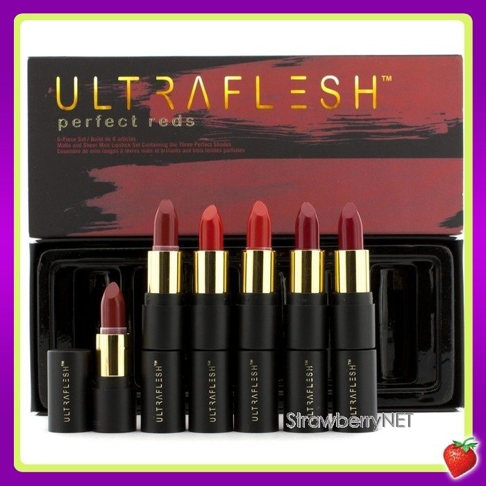 Fusion Beauty Ultraflesh Perfect Reds Mini Lipstick Set 6x Mini