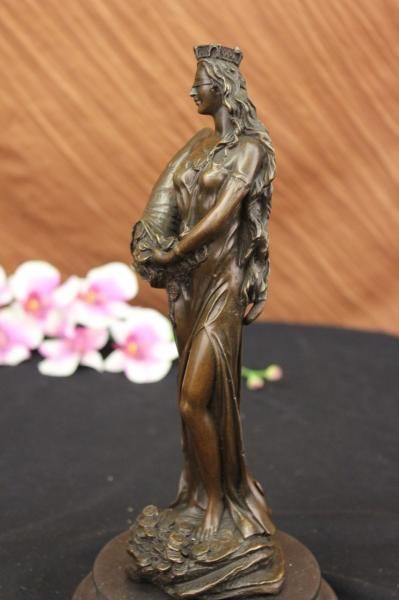 Roman Goddess of Prosperity Lady Luck Fortuna Hot Cast Bronze Statue