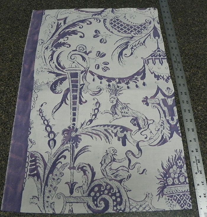 Whimsical FORTUNY Mazzarino Fabric Panel in Purple 1