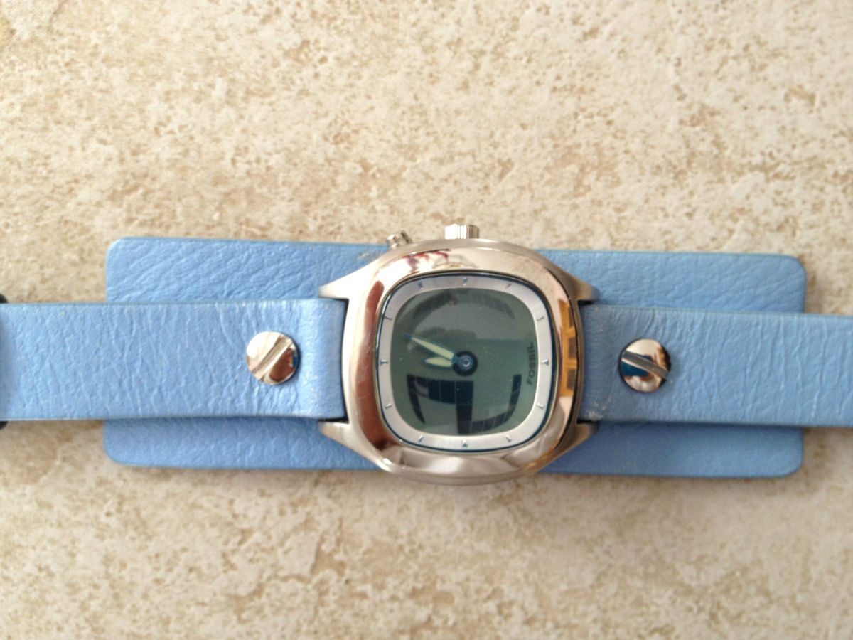  Fossil Women's Watch Blue Big Tic