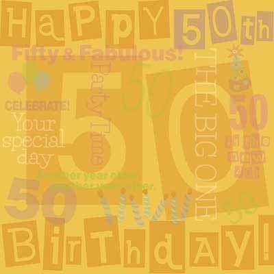 50th Birthday Scrapbook 12x12 Paper 2 Lot Karen Foster