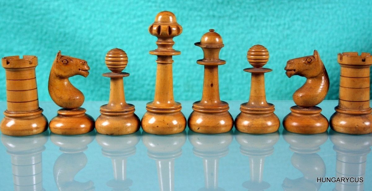 Antique German Chess Set Mill Game Nine Men’s Morris w O Box C 1800