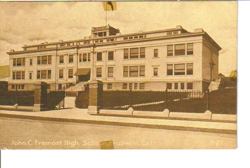 You are bidding on a postcard of John C Fremont School Fruitvale