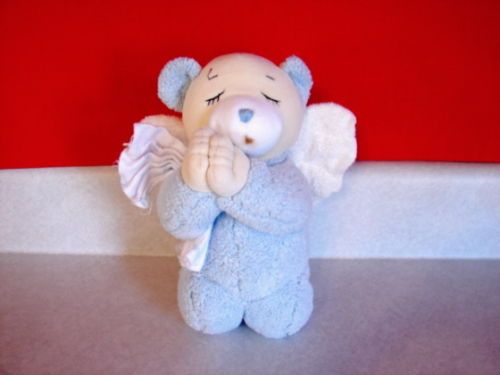 Ganz Baby Blue Velour Angel Bear Sleeping Praying Lovey