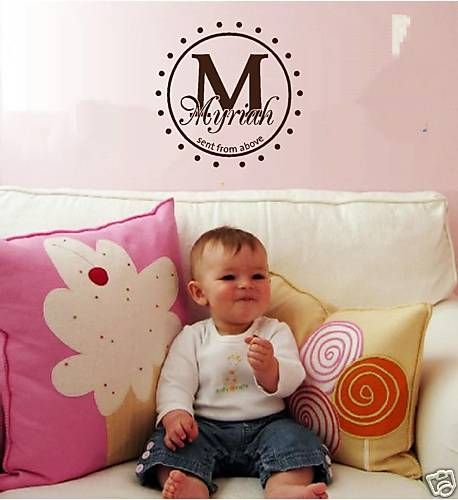 Giant Initial Baby Vinyl Wall Letter Word Decal Graphic