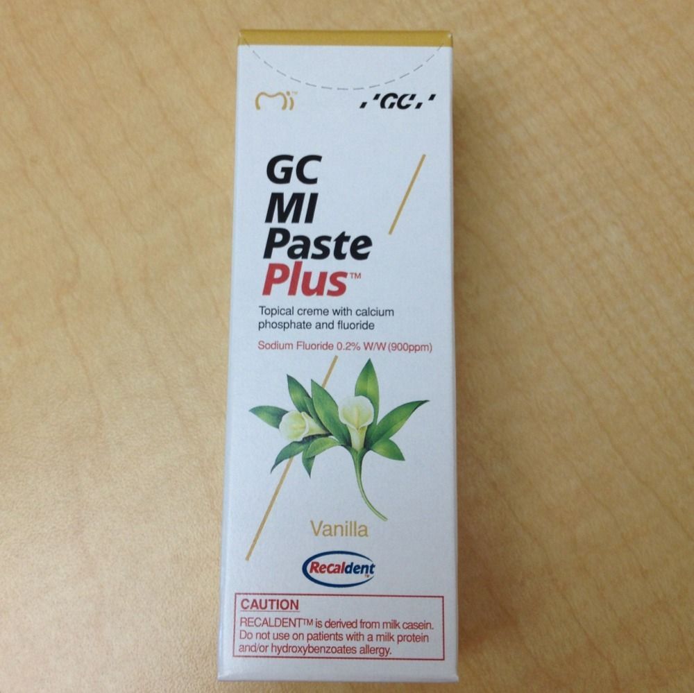 GC America MI Paste Plus One Tube Vanilla Calcium Phosphate Flouride