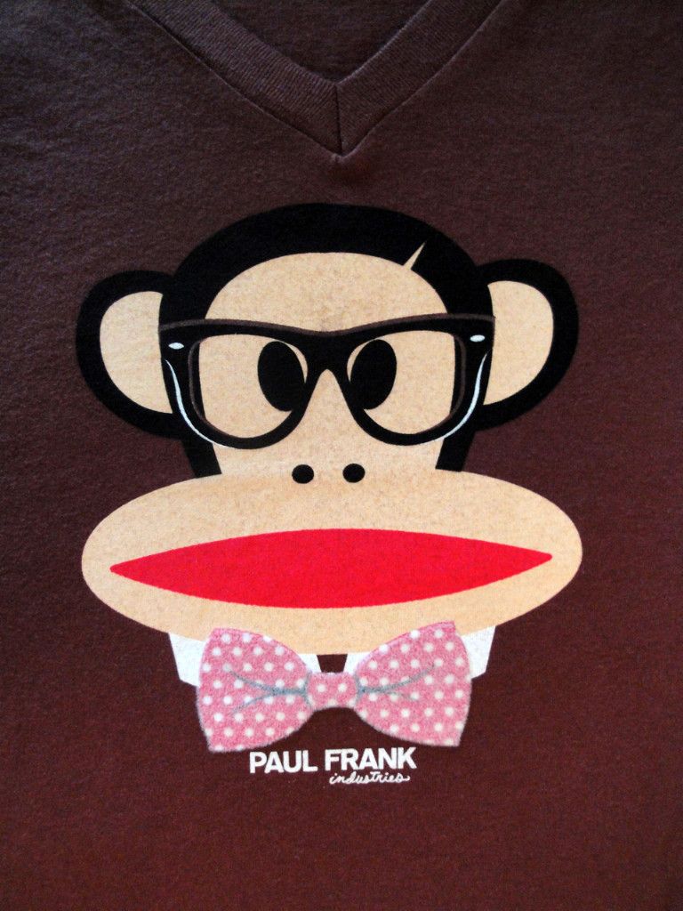 NWT Paul Frank Nerd Julius T Shirt Brown Velvet Sz XS