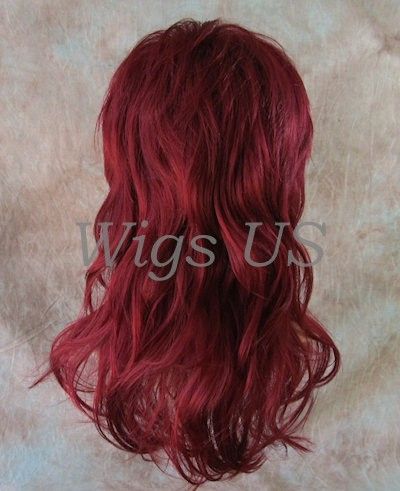 CLEARANCE Burgundy or Brown Long Straight Layers Big Volume Bangs Drag