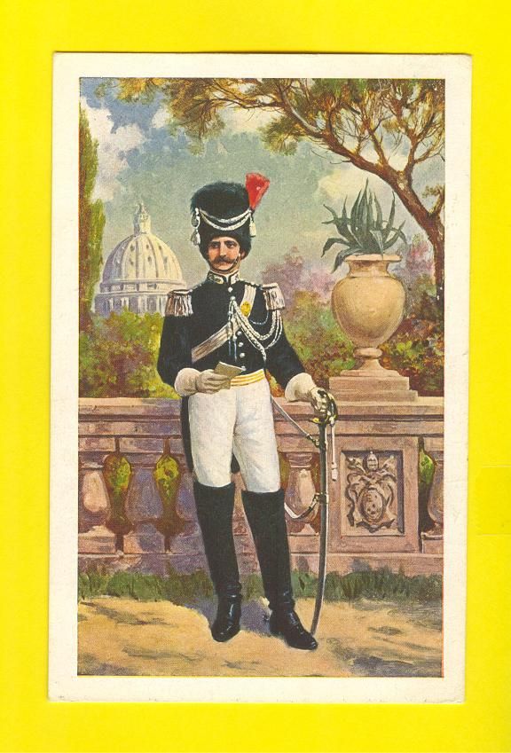  information art postcard italy italia rome gendarme uniform army