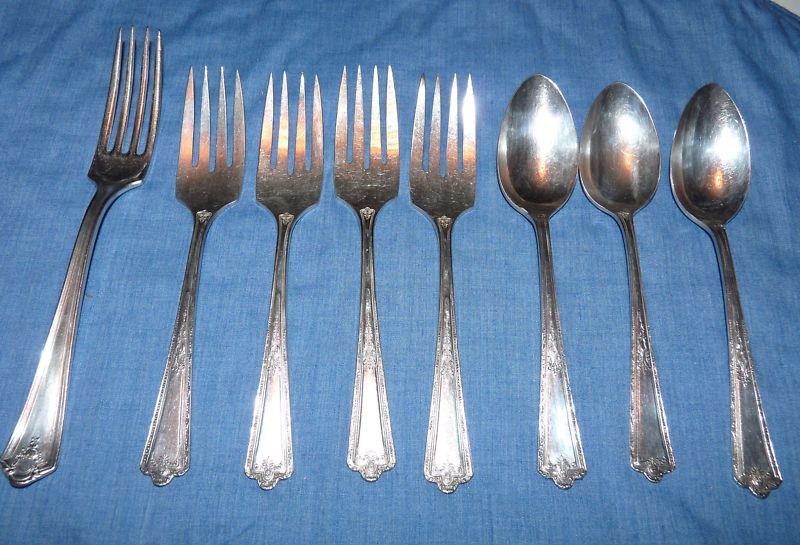 Vintage Lot Simeon L George Rogers Company A1 Silver