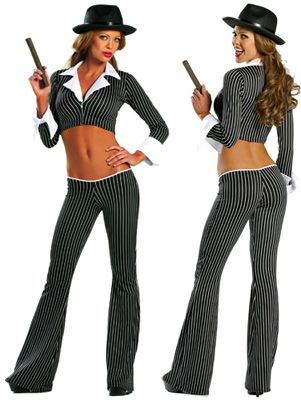 Sexy Fantasy Gangsta Girl Costume Medium Large 1347 R