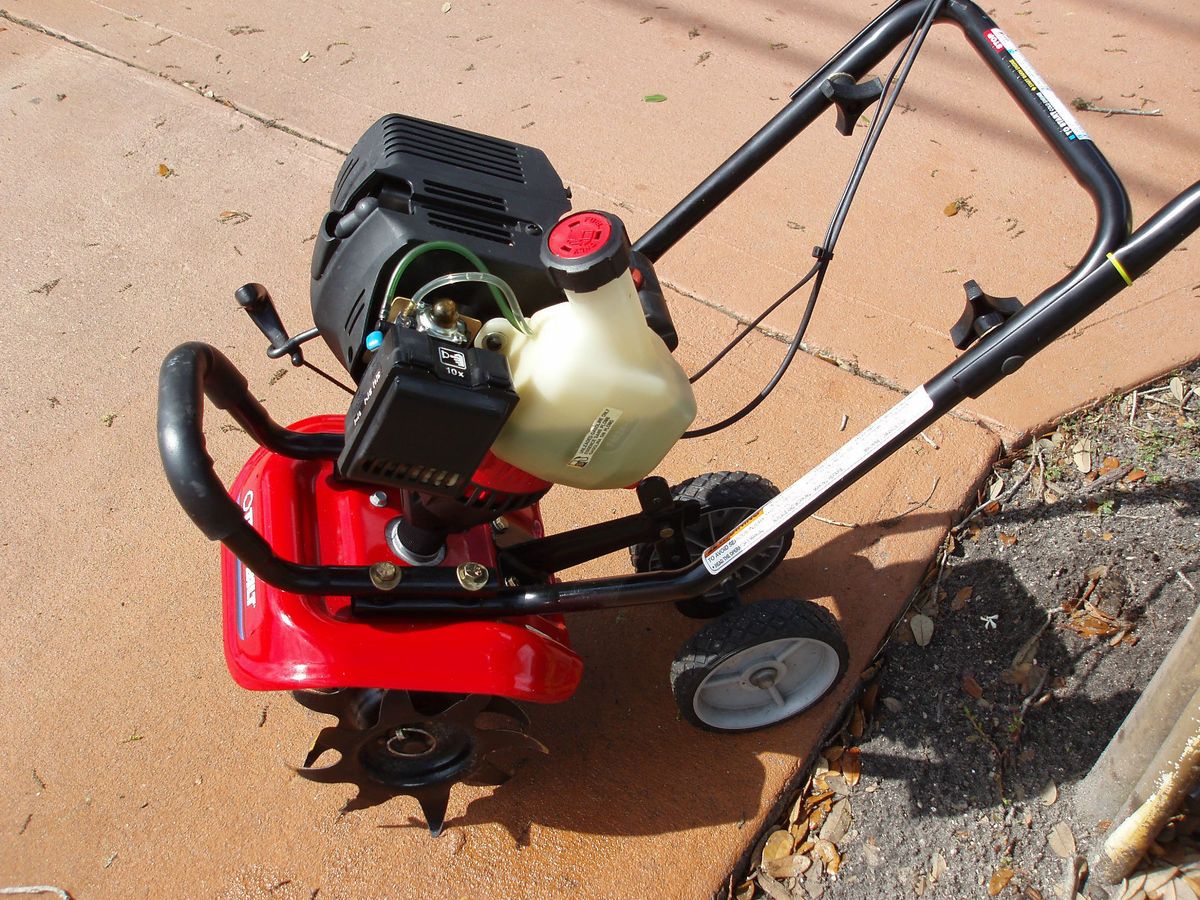 TROY BILT 4 STROKE MINI CULTIVATOR GARDEN TILLER EXCELLENT CONDITION