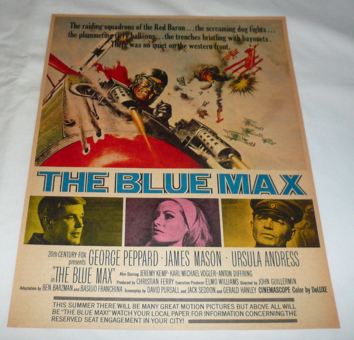  Max Movie Ad Page George Peppard George Mason Ursula Andress