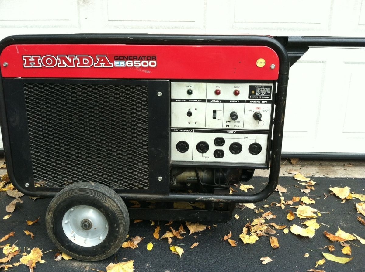 Honda Portable Generator ES6500 Key Start Very Low Hours Excellent