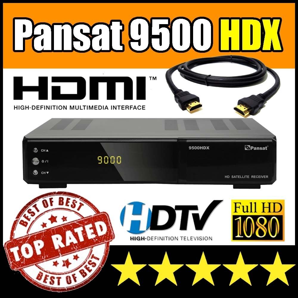  HD PVR Free HDMI Cable FTA Receiver DVB s S2 9500HDX High Def