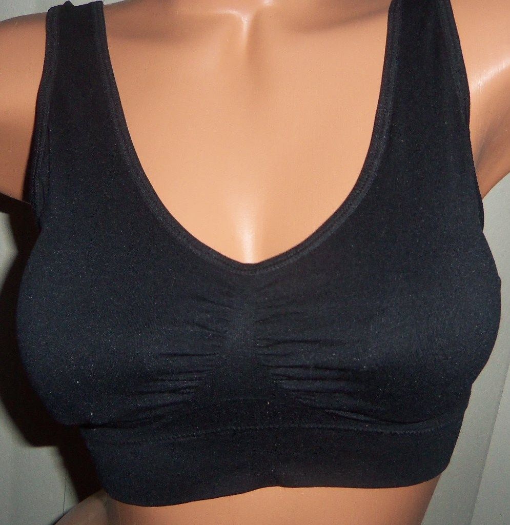 Genie Bra with Pads XL Black New Without Tags