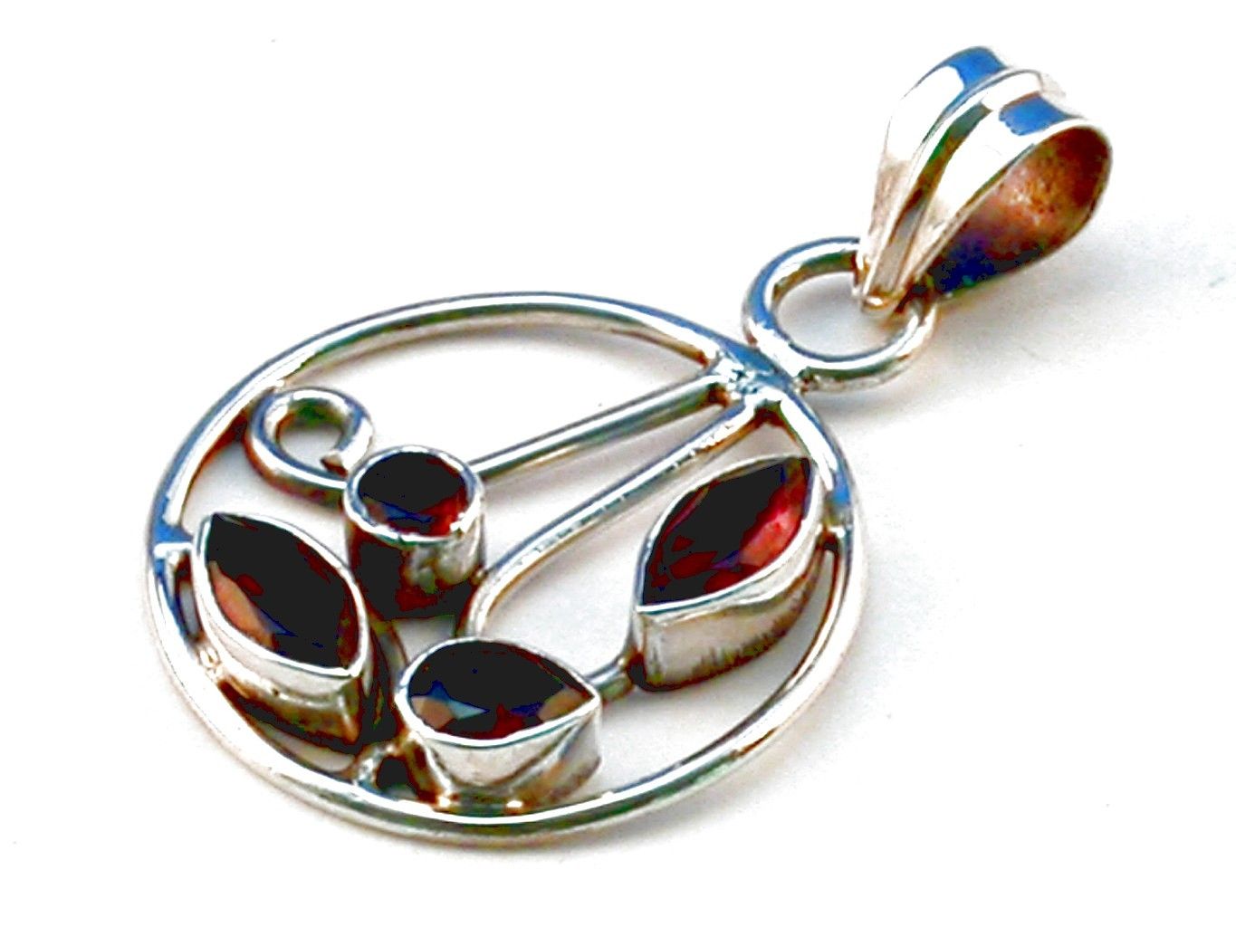 Garnet 925 Sterling Silver Pendants 1 1 2