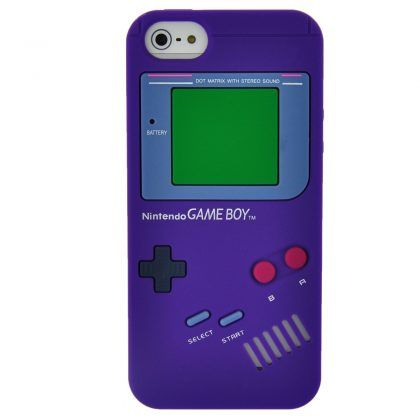 Purple Game Boy Style Silicone Case Cover Skin for iPhone 5 5g 5th