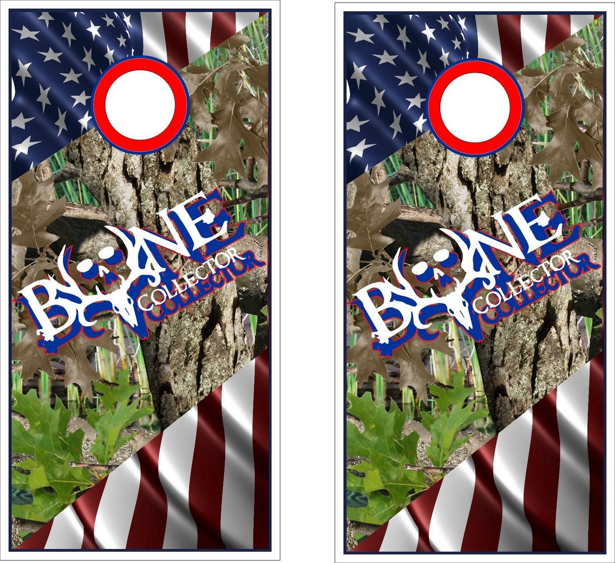 Bone Collector Camo Cornhole Bag Toss Game Sticker Set