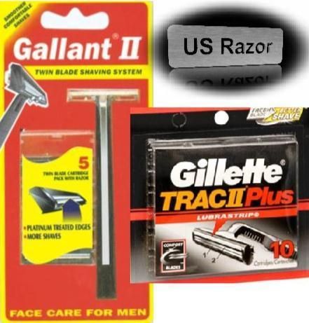 15 Trac II Blades 10 Gillette Plus Cartridges 5 Razor Refills Shaver