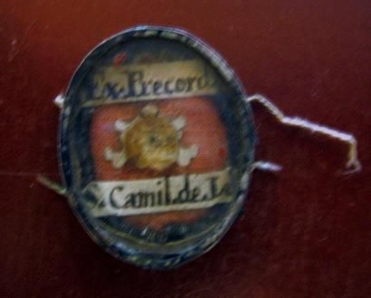 Relic EX Ossibus Et Cineribus Sanctorum Reliquary s Camil de Lellis