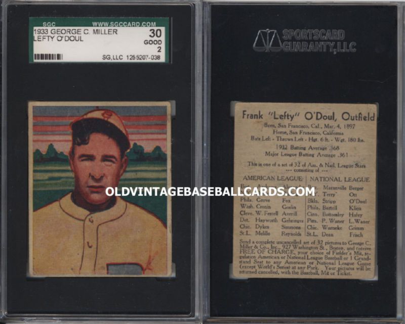 1933 George C Miller Lefty ODoul SGC 30 2