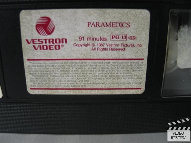 Paramedics VHS Ray Walston George Newbern