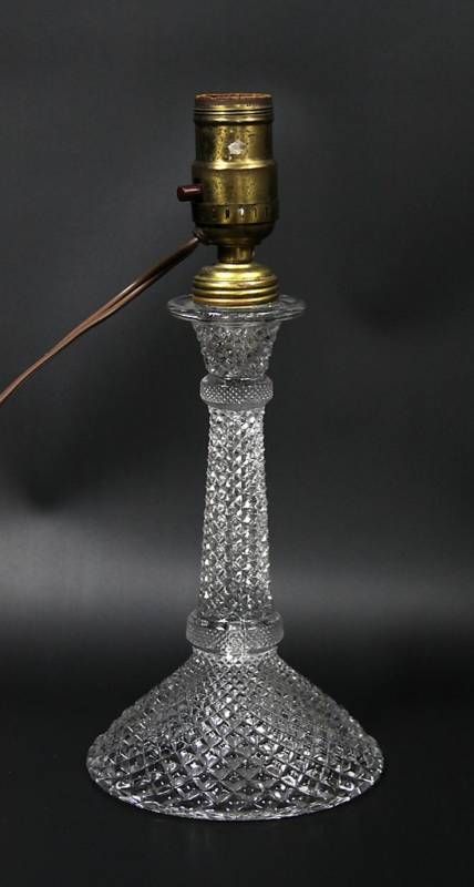 Pressed Glass Lamp Base Westmoreland English Hobnail