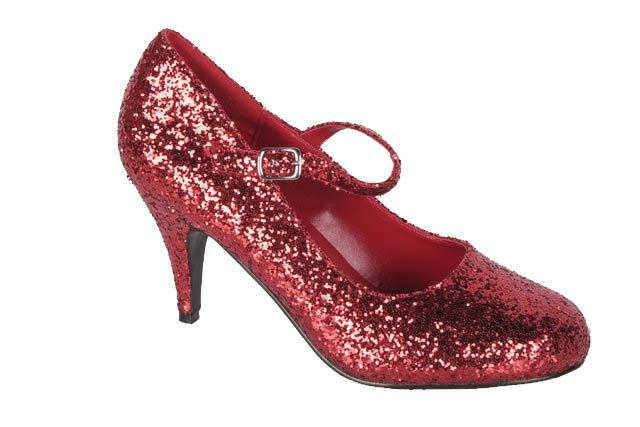 Funtasma Glinda 50g 3 High Cone Heel Women Red Glitter Mary Jane Pump