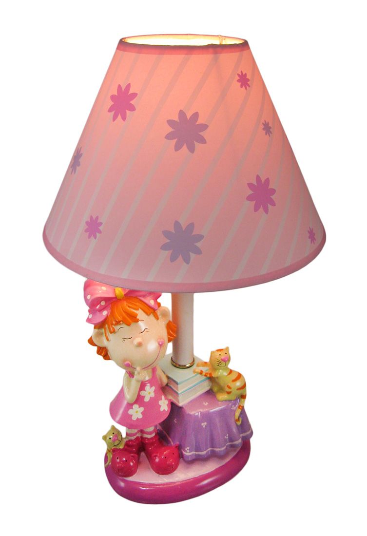 Pretty Pink Girl Bedside Table Lamp Childrens Decor