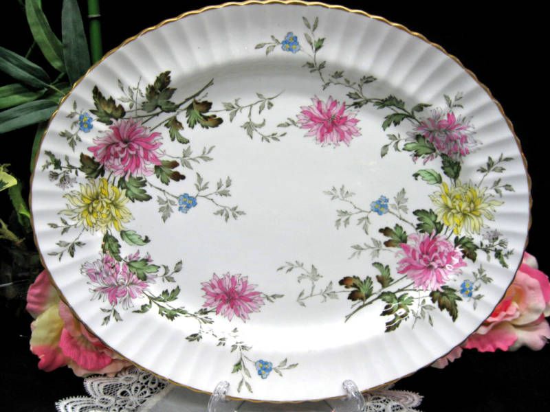 Paragon Autumn Glory Oval Platter Perfect Mums Floral