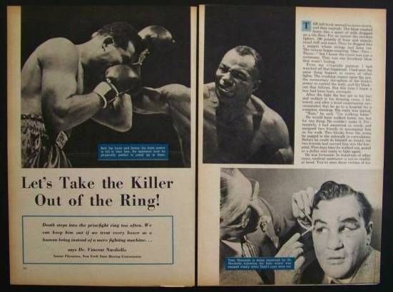 Deadly Boxing 1948 Article Sam Baroudi Jimmy Doyle Joe Loius Jersey