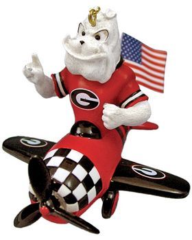 Georgia Bulldogs Airplane Ornament