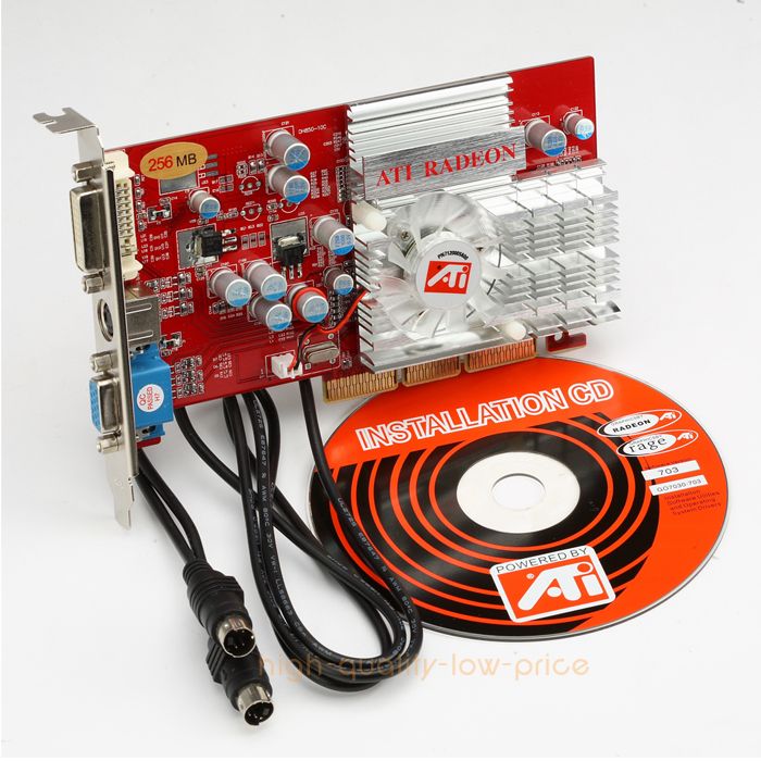  ATI Radeon 9200 256 MB 256MB AGP Video Graphics Card DVI TVO